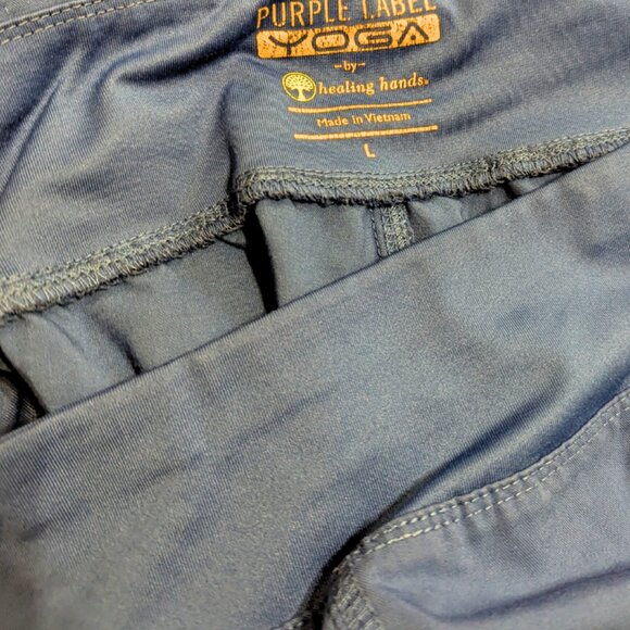 #4 Purple Label Healing Hands Yoga Style Large Work Scrubs for Healthcare - Picture 3 of 5